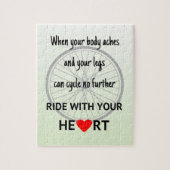 サイクリング見積自転車ホイールグリーン ジグソーパズル (縦)