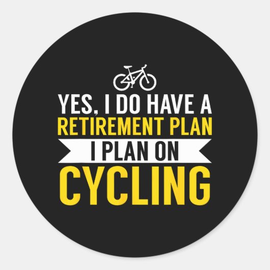 サイクリング退職計画バイクサイクリスト ラウンドシール (正面)