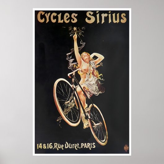 サイクリング アート 自転車 ポスター サイラス 印刷 (正面)