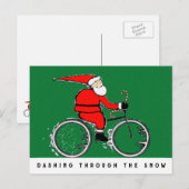 サイクリング クリスマスカード シーズンポストカード (正面/裏面)