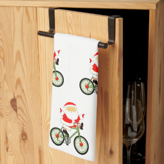 サイクリング クリスマス キッチンタオル