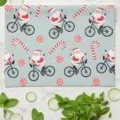 サイクリング クリスマス キッチン タオル (折り畳み)