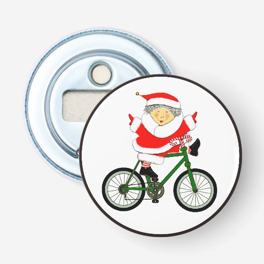 サイクリング・サイクリスト・クリスマス 栓抜き (正面)