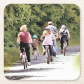 サイクリング スクエアペーパーコースター (正面)