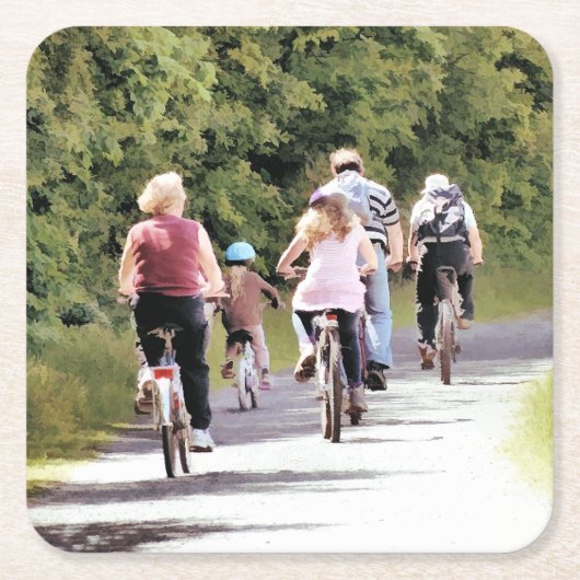 サイクリング スクエアペーパーコースター (正面)