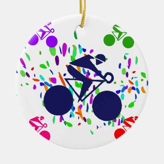 サイクリング セラミックオーナメント (正面)