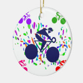 サイクリング セラミックオーナメント (左)