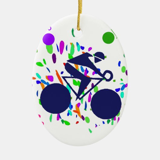 サイクリング セラミックオーナメント (正面)