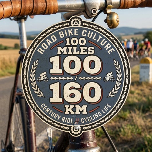 サイクリング センチュリーライド 100マイル 160km スクエアシール