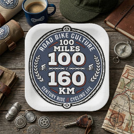 サイクリング センチュリーライド 100マイル 160km ペーパープレート