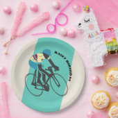 サイクリング(ターコイズ) ペーパープレート (パーティー)
