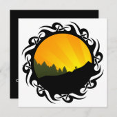 サイクリング：トライバルマウンテンレイズ 招待状 (正面/裏面)