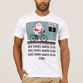 サイクリング バイク クリスマスTシャツ Tシャツ (正面)
