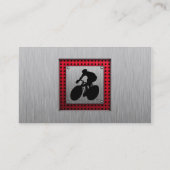 サイクリング；ブラシ仕上げメタルの外観 名刺 (裏面)