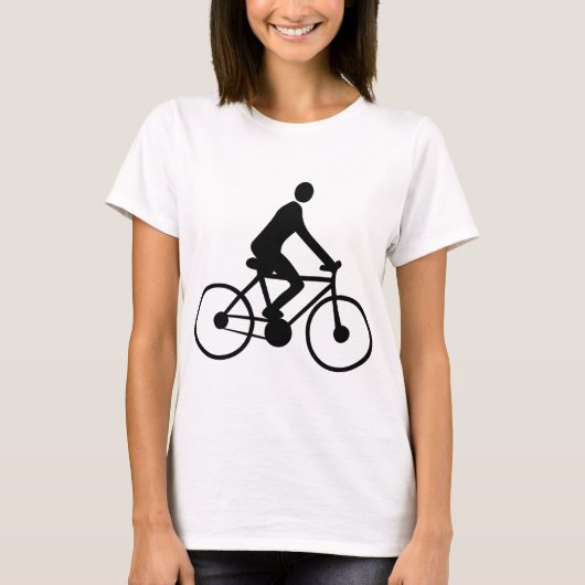 サイクリング - ブラック Tシャツ (正面)