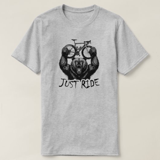 サイクリング ベアライド Tシャツ (デザイン正面)