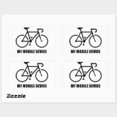 サイクリング、マイモバイルデバイス 長方形シール (シート)