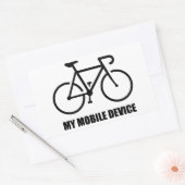 サイクリング、マイモバイルデバイス 長方形シール (封筒)