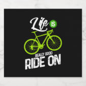 サイクリング – 人生は本当に乗って良い ビールラベル (シングルラベル)
