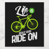 サイクリング – 人生は本当に乗って良い ワインラベル (シングルラベル)