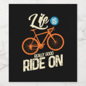 サイクリング – 人生は本当に乗って良い ワインラベル (シングルラベル)