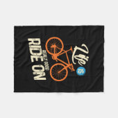 サイクリング – 人生は本当に乗り心地がいい フリースブランケット (正面(横))