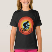 サイクリング 日没 ヴィンテージ Tシャツ (正面)