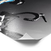 サイクリング（白黒） フォトプリント            (角)