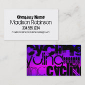 サイクリング;紫鮮やか色ブルーおよびマゼンタ 名刺 (正面/裏面)