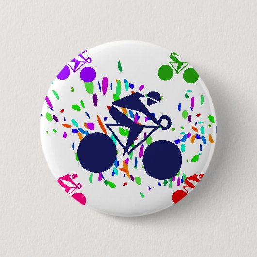 サイクリング 缶バッジ (正面)