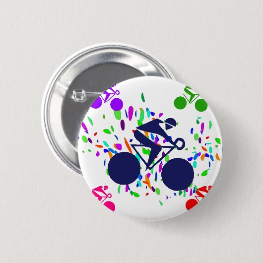 サイクリング 缶バッジ (正面&裏面)