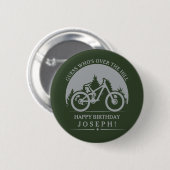 サイクリング 自転車乗り 誕生日おめでとう カスタマイズ 缶バッジ (正面&裏面)