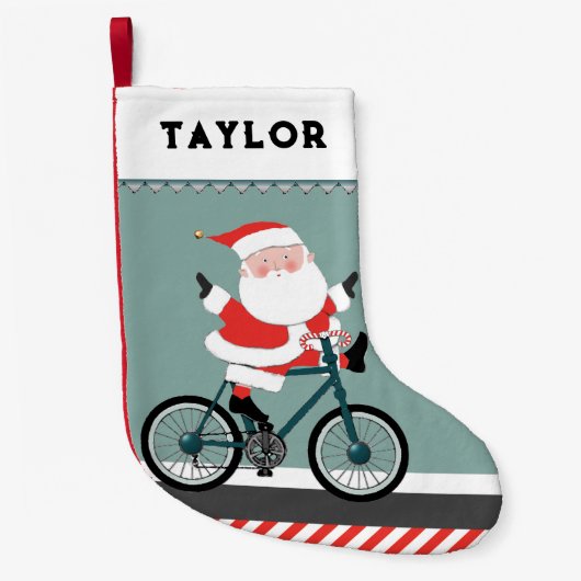 サイクリング 自転車 スモールクリスマスストッキング (正面)