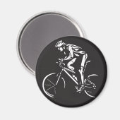 サイクリング 自転車 逆さ シルエット マグネット (正面/裏面)