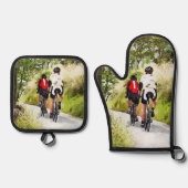 サイクリング 鍋つかみ&鍋敷きセット (正面)