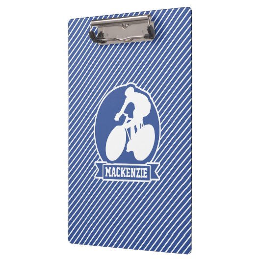 サイクリング、青と白のストライプ、スポーツ クリップボード (左)