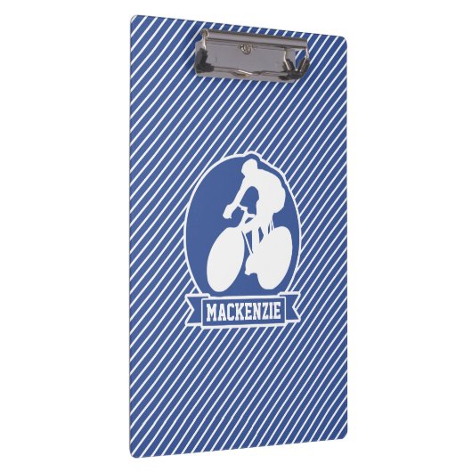 サイクリング、青と白のストライプ、スポーツ クリップボード (右)