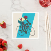 サイクリング（青） スタンダードカクテルナプキン (インサイチュ)