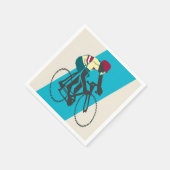 サイクリング（青） スタンダードカクテルナプキン (角)
