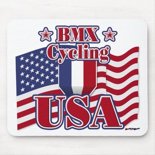 サイクリングBMXアメリカ マウスパッド (正面)
