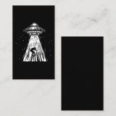 サイクリングbmxエイリアンおもしろいUfoバイクもしくは自転車に乗る人アブダクション 名刺 (正面/裏面)