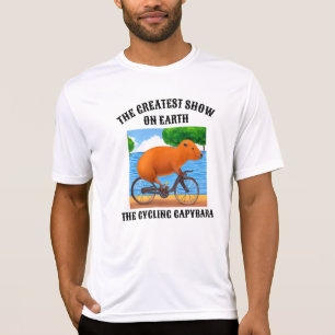 サイクリングCAPYBARA (素晴らし地球でのショー) Tシャツ