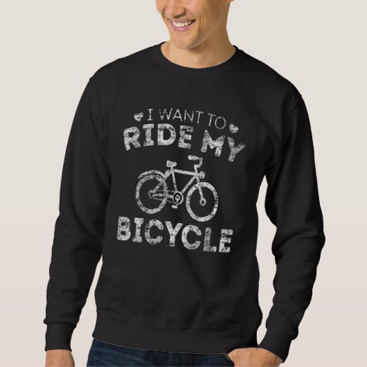 サイクリングPに乗って自転車に乗りたい スウェットシャツ (正面)