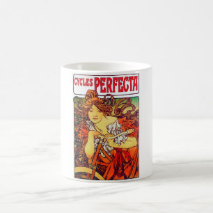 サイクルの完全、ミュシャ コーヒーマグカップ