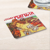 サイクルの完全、ミュシャ スクエアペーパーコースター (アングル)