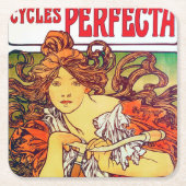 サイクルの完全、ミュシャ スクエアペーパーコースター (正面)