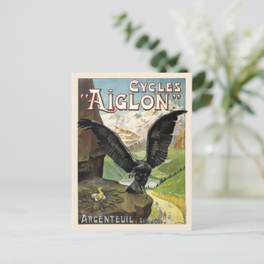 サイクルアイグロンヴィンテージ広告のポスターフランス ポストカード (スタンド正面)