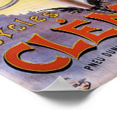 サイクルクレメント1898ヴィンテージ広告のポスター ポスター (角)