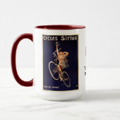 サイクルグラディエーターレトロヴィンテージサイクリング名前の追加 マグカップ (左)