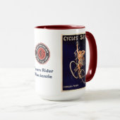 サイクルグラディエーターレトロヴィンテージサイクリング名前の追加 マグカップ (正面右)